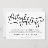 Charming Heart Brush Script Virtual Wedding Einladung (Vorderseite)