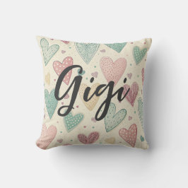 Charming Heart Doodle GiGi Kissen
