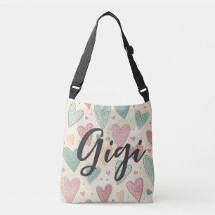 Charming Heart Doodle GiGi Tragetaschen Mit Langen Trägern