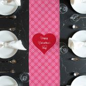 Charming Heart Pattern Valentine Table Runner Großer Tischläufer