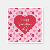 Charming Heart Pattern Valentinstag Servietten (Vorderseite)