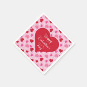 Charming Heart Pattern Valentinstag Servietten (Ecke)