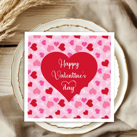 Charming Heart Pattern Valentinstag Servietten