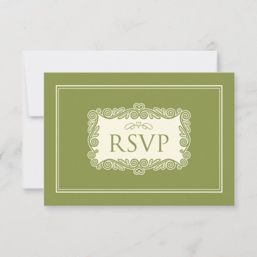 Charming Heart RSVP Card (Wald) Karte (Vorderseite)