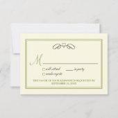 Charming Heart RSVP Card (Wald) Karte (Rückseite)
