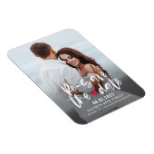 Charming Herz EDITABLE FARBE Resave the Date Magnet (Rechte Seite)