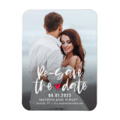Charming Herz EDITABLE FARBE Resave the Date Magnet (Vertikal)