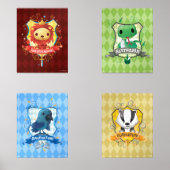Charming HOGWARTS™ House Wappen Bilderwand Sets (Vorderseite)