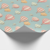 Charming Hot Air Ballon Kinder Geschenkpapier (Ecke)