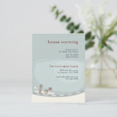 Charming House Erwärmung Party Einladung (Stehend Vorderseite)
