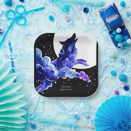 Charming Howling Wolf Geburtstag Pappteller (Party)