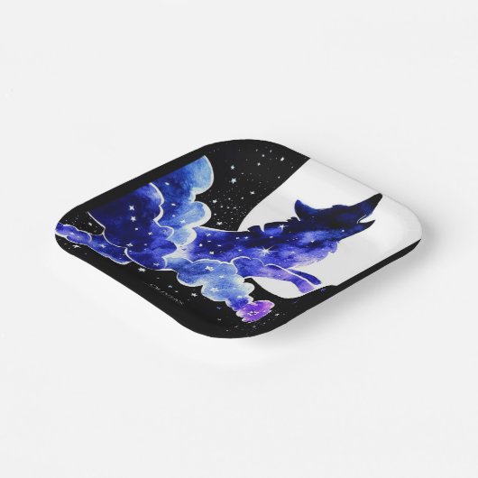 Charming Howling Wolf Geburtstag Pappteller (Gewinkelt)