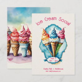 Charming Ice Cream Soziale Einladung