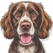 Charming Illustration eines Niedlichen Hundes Aufkleber (Vorderseite)
