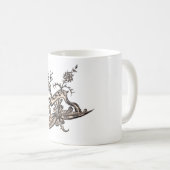 CHARMING ILLUSTRATION VINTAG! ALT! KURZ! KAFFEETASSE (VorderseiteRechts)
