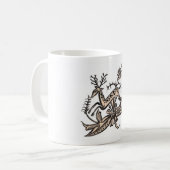 CHARMING ILLUSTRATION VINTAG! ALT! KURZ! KAFFEETASSE (Vorderseite Links)