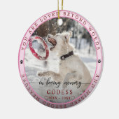 Charming in Love Memory Pet Foto Monogramm Keramik Ornament (Links)