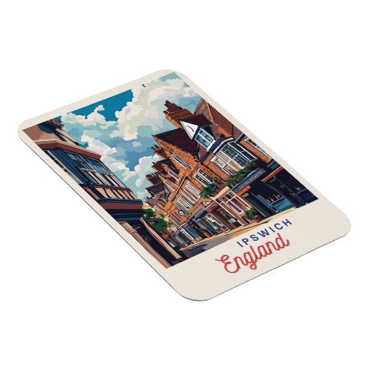 Charming Ipswich England Magnet (Rechte Seite)