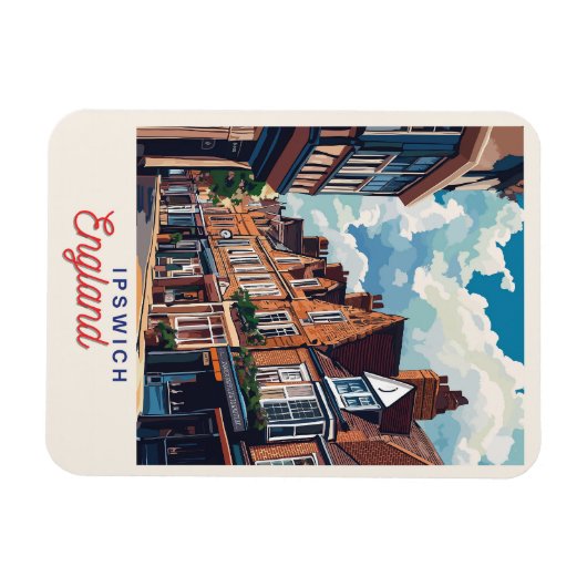 Charming Ipswich England Magnet (Horizontal)