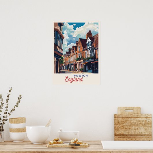 Charming Ipswich England Poster (Küche)