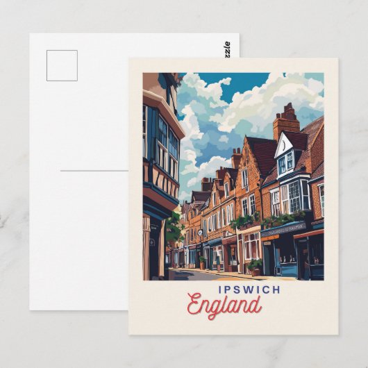 Charming Ipswich England Postkarte (Vorne/Hinten)