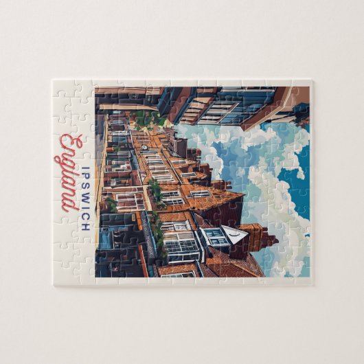 Charming Ipswich England Puzzle (Horizontal)