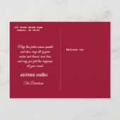 Charming JOYEUX NOËL Typografy Pine Foto Einladungspostkarte (Rückseite)