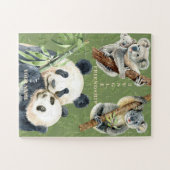 Charming Jungle Friends Koala Panda Mother Baby Puzzle (Horizontal)