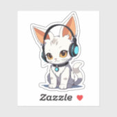 Charming Kawaii Cat Design Aufkleber (Blatt)