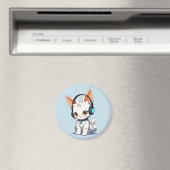 Charming Kawaii Cat Design Magnet (In Situ (Geschirrspüler))