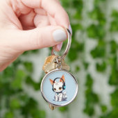 Charming Kawaii Cat Design Schlüsselanhänger (Hand)