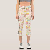 Charming Kawaii Japanisch Pastell Muster Balls Capri Leggings (Vorderseite)
