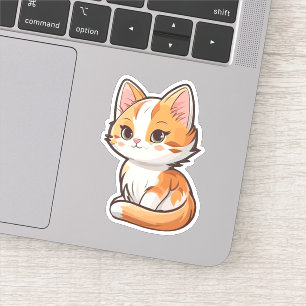 Charming Kawaii Kitten Aufkleber