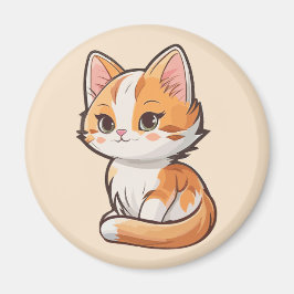 Charming Kawaii Kitten Magnet