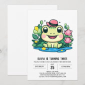 Charming Kids Frog Digital Geburtstag Einladung (Vorne/Hinten)