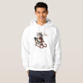 Charming Kitten on Sled: "Meowy Snowy Day! Hoodie (Vorne ganz)