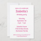 Charming-Kreatur-Holding-Ballons Einladung (Rückseite)