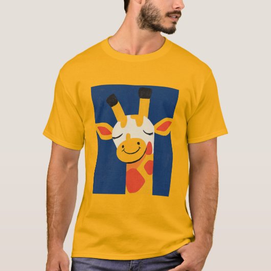 Charming Lächeln Giraffe - Spielerisches, fröhlich T-Shirt (Vorderseite)