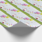 Charming Ladybug mit farbenfrohen Herzballons Geschenkpapier (Ecke)