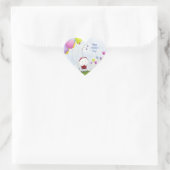 Charming Ladybug mit farbenfrohen Herzballons Herz-Aufkleber (Tasche)