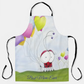 Charming Ladybug mit farbenfrohen Herzballons Schürze (Vorderseite)