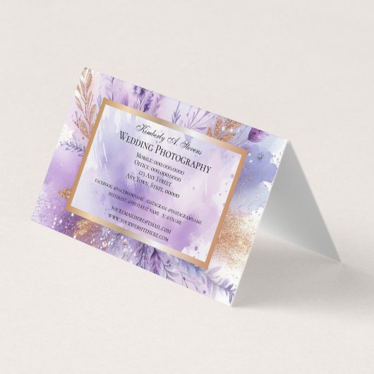 Charming Lavender Folgekarte Business Card Visitenkarten (Rückseite)