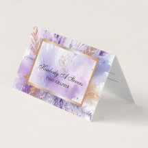 Charming Lavender Folgekarte Business Card