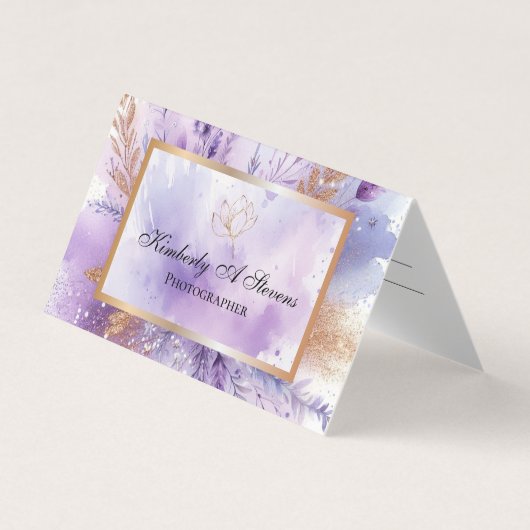 Charming Lavender Folgekarte Business Card Visitenkarten (Vorderseite)