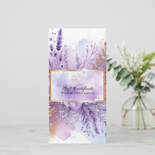 Charming Lavender Geschenkgutschein (Stehend Vorderseite)