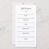 Charming Lavender II Geschenkgutschein (Rückseite)