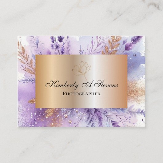 Charming Lavender II Mighty 3,5" x 2,5" Buskarte Visitenkarte (Vorderseite)