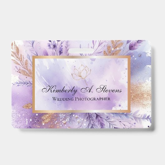 Charming Lavender Name Tag Abzeichen Ausweis (Front)