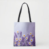 Charming Lavender & White Daisy Bag Tasche (Vorderseite)