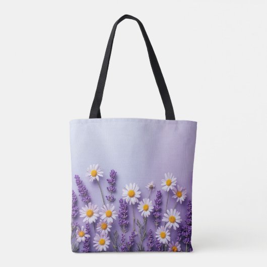 Charming Lavender & White Daisy Bag Tasche (Rückseite)